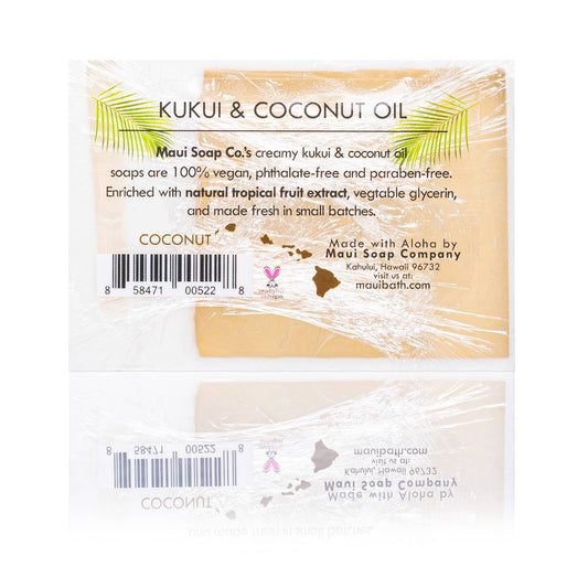 Coconut Bar Soap with Kukui & Coconut Oil 6oz