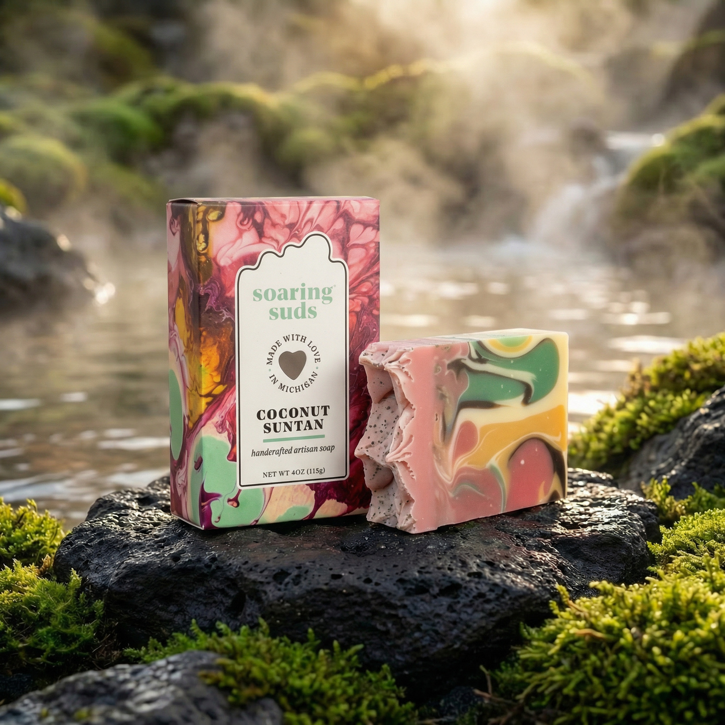 COCONUT SUNTAN ARTISAN SOAP | SOARING SUDS