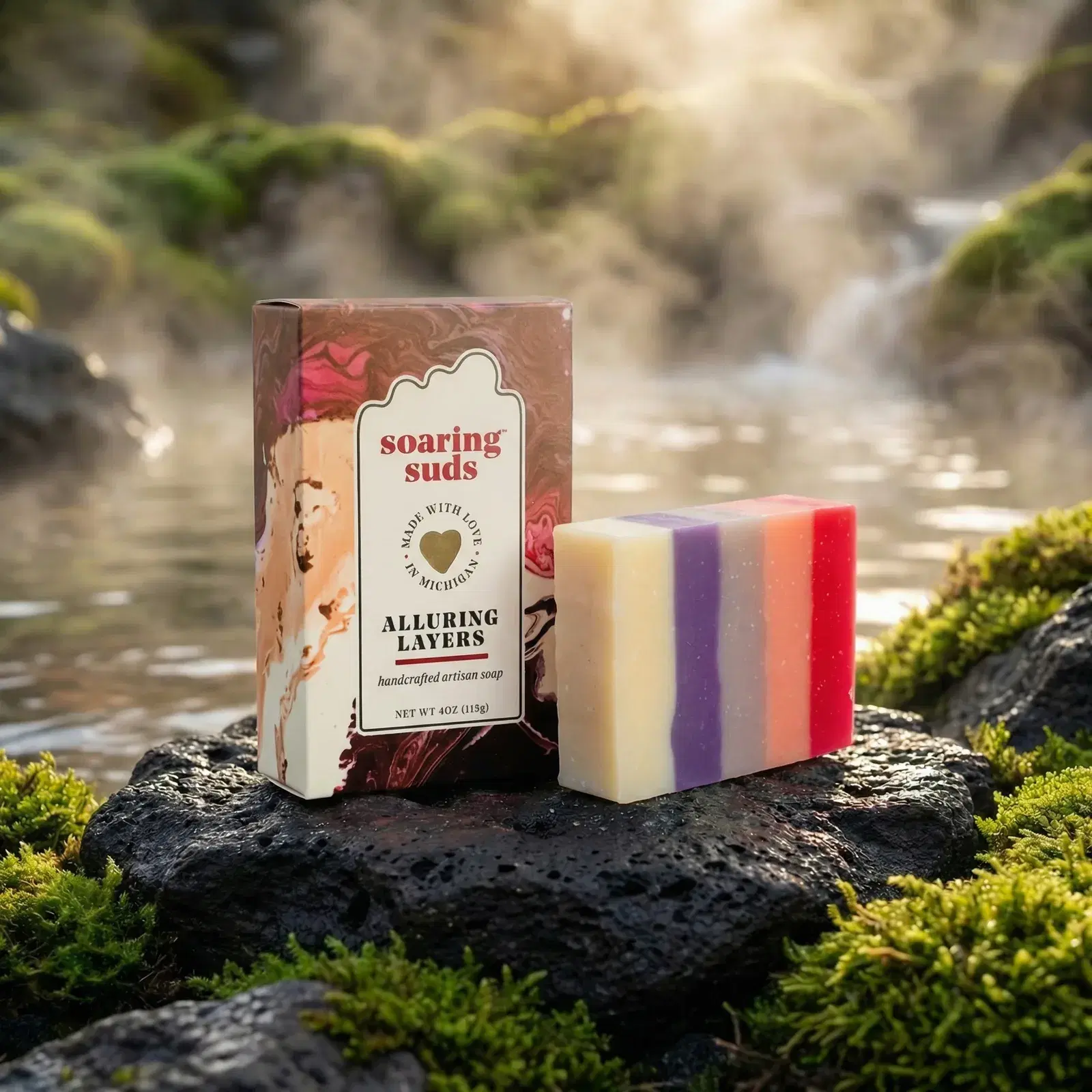 ALLURING LAYERS ARTISAN SOAP | SOARING SUDS