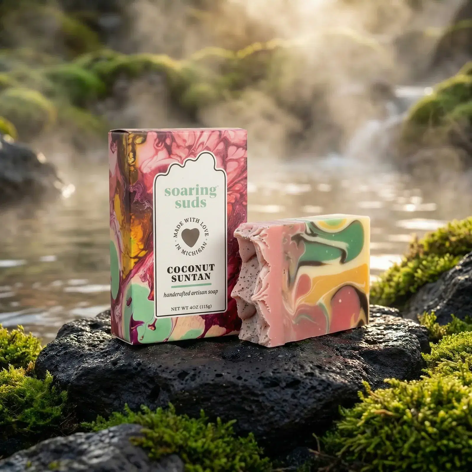 COCONUT SUNTAN ARTISAN SOAP | SOARING SUDS