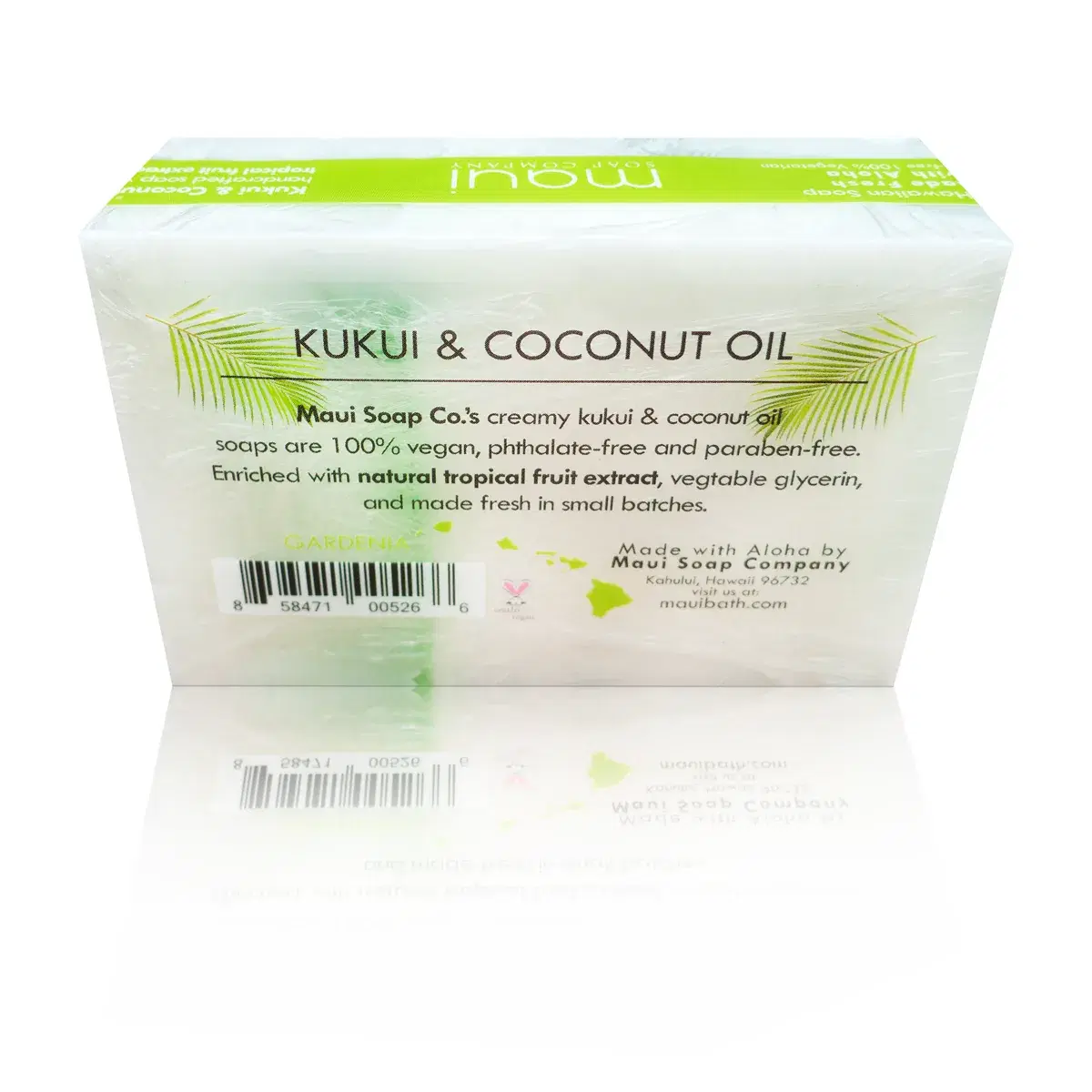 Gardenia Bar Soap with Kukui & Coconut Oil 6oz - Image 3