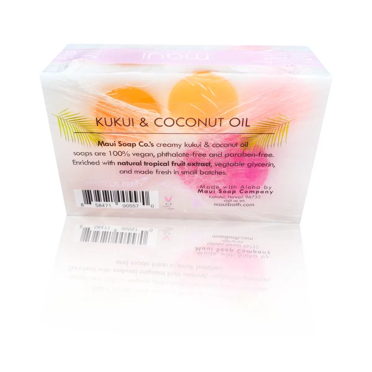 Hibiscus Bar Soap with Kukui & Coconut Oil 6oz - Image 3