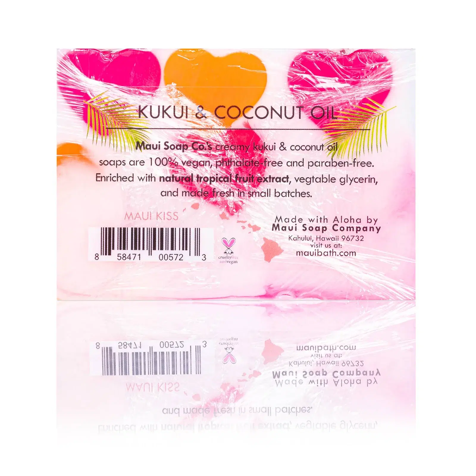 Maui Kiss Bar Soap with Kukui & Coconut Oil 6oz - Image 2