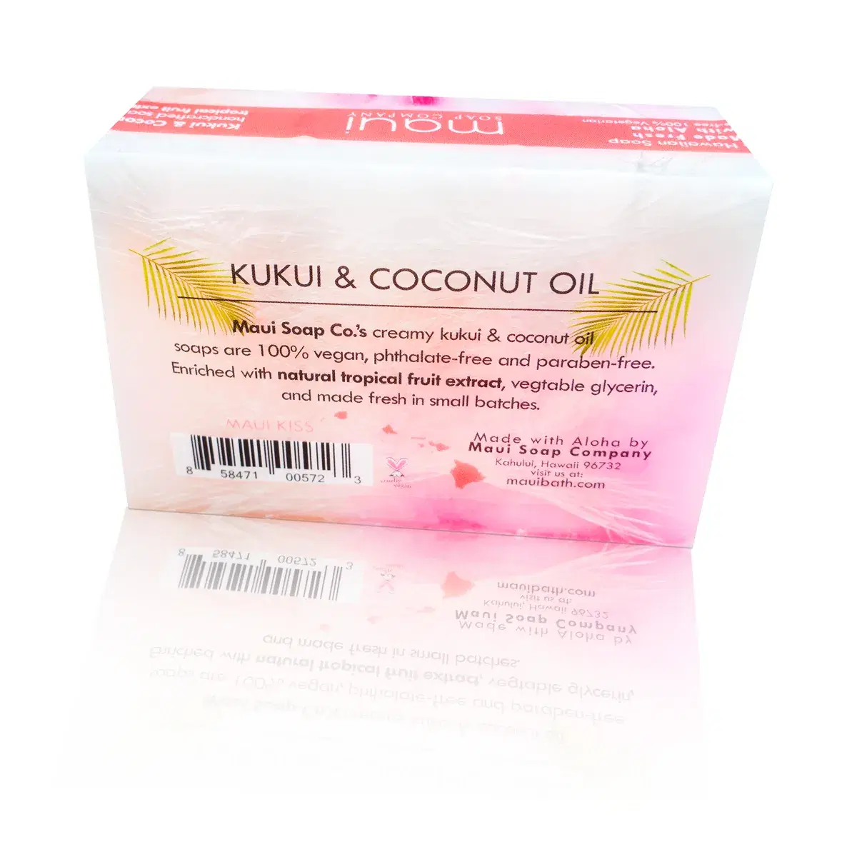 Maui Kiss Bar Soap with Kukui & Coconut Oil 6oz - Image 3