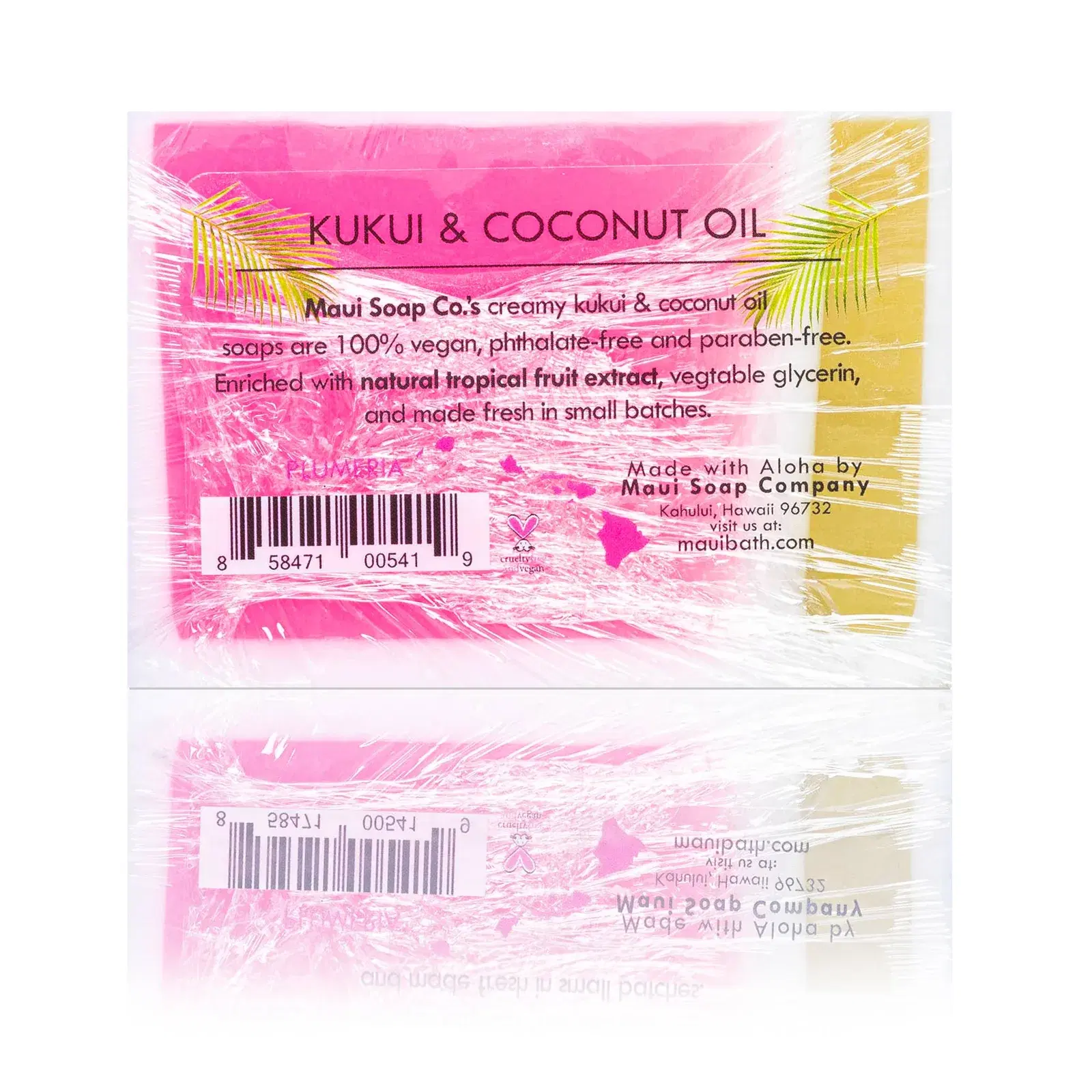 Plumeria Bar Soap with Kukui & Coconut Oil 6oz - Image 2