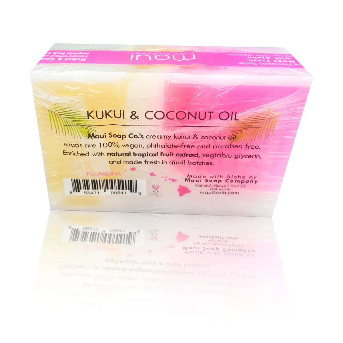 Plumeria Bar Soap with Kukui & Coconut Oil 6oz - Image 3