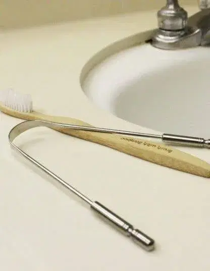 Tongue Scraper - 100% Stainless Steel Tongue Cleaner - Image 2