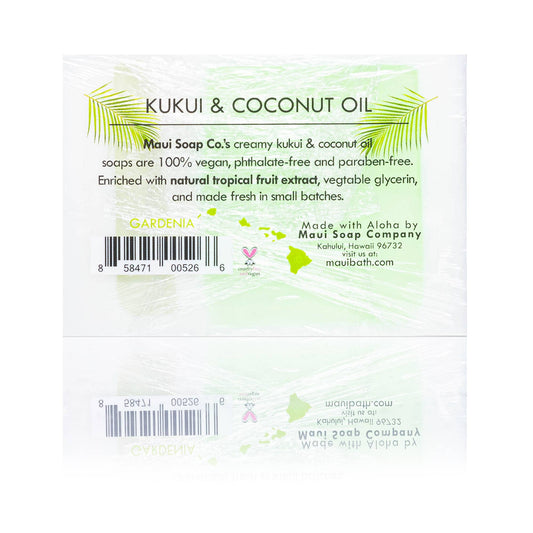 Gardenia Bar Soap with Kukui & Coconut Oil 6oz