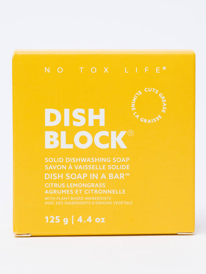 DISH BLOCK solid dish soap bar - Citrus Lemongrass - No Tox Life