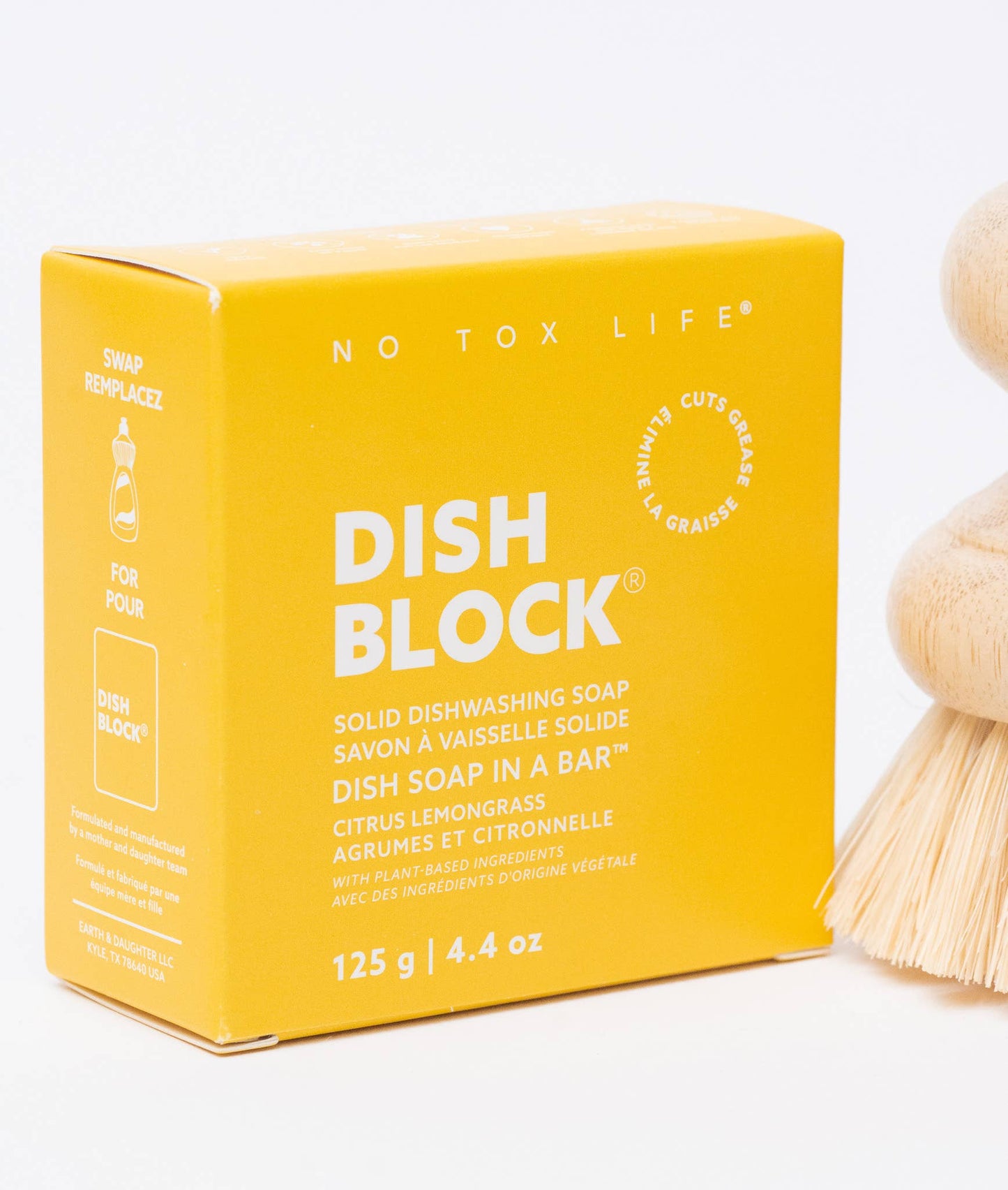DISH BLOCK solid dish soap bar - Citrus Lemongrass - No Tox Life