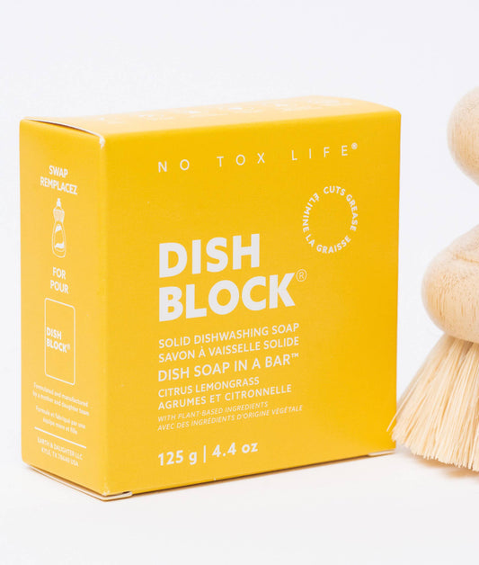 DISH BLOCK solid dish soap bar - Citrus Lemongrass - No Tox Life