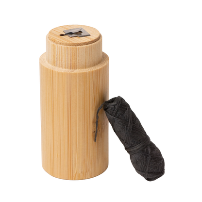 Charcoal Floss - Bamboo Holder - Unpackaged - No Tox Life