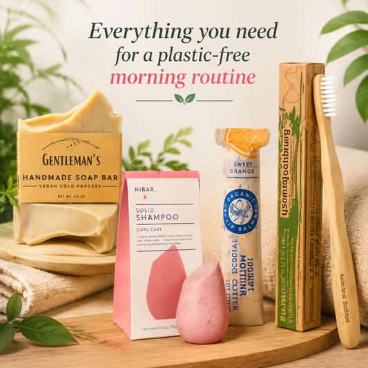 Everything you need for a plastic-free morning routine