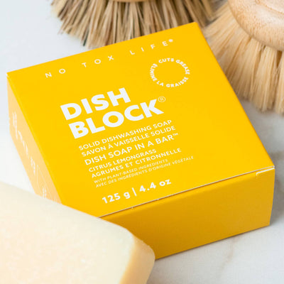 DISH BLOCK solid dish soap bar - Citrus Lemongrass - No Tox Life