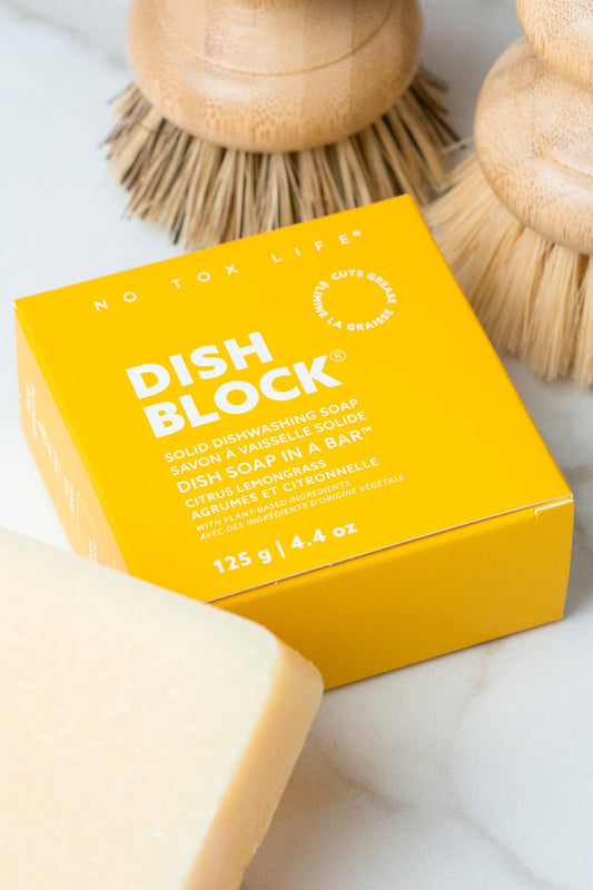 DISH BLOCK solid dish soap bar - Citrus Lemongrass - No Tox Life