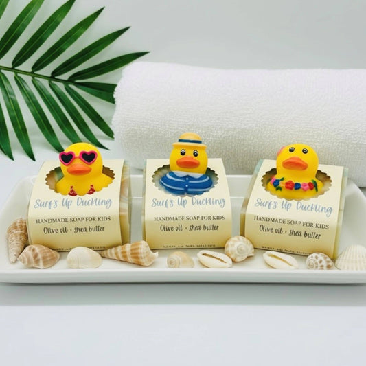Summer Surf's Up Duckling Handmade Soap Bar for Kids VEGAN