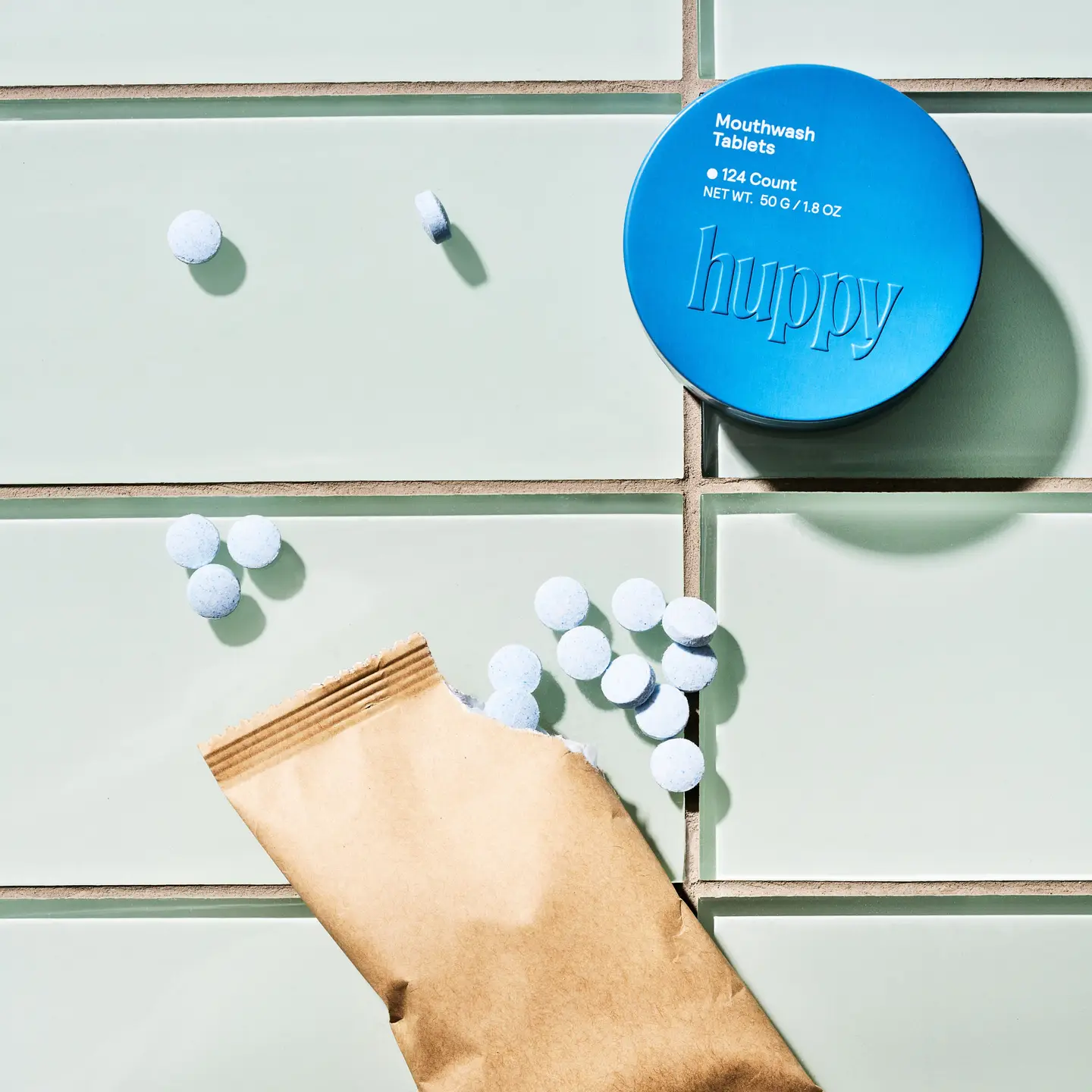 Alcohol-Free Cool Mint & Fluoride-Free Mouthwash Tablets